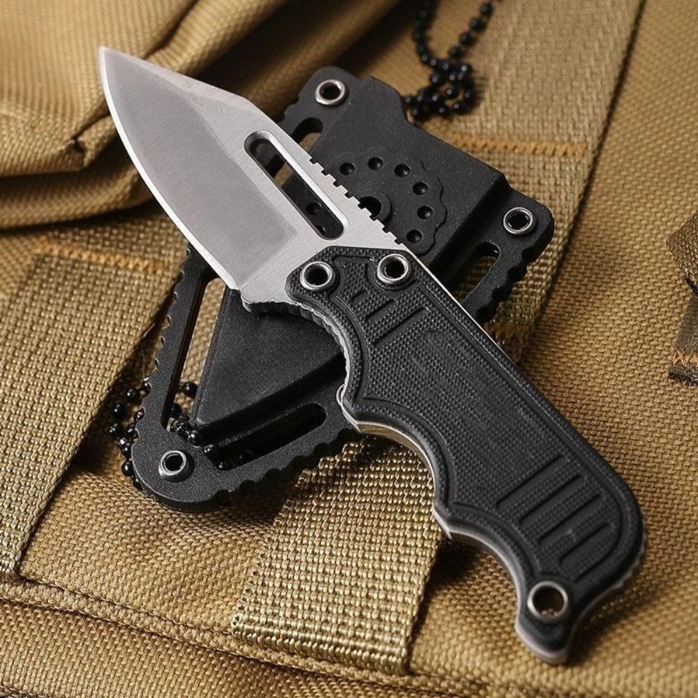 Edc Carry Fixed Blade - Draagbare nekmes met Kydex schede, EDC