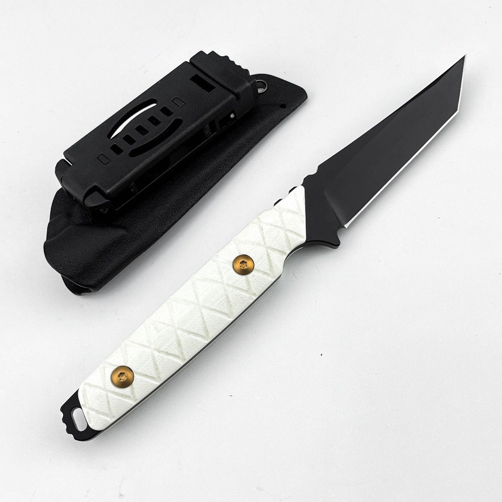 Edc Carry Fixed Blade - Nieuw vaststaand mes met wit G10