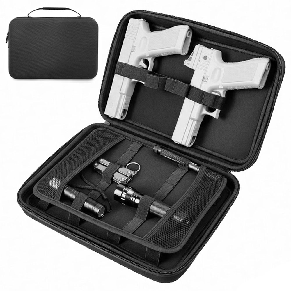 Edc Carry Pistols - Tactische pistooltas Dubbele pistoolopbergtas Verborgen draagtas