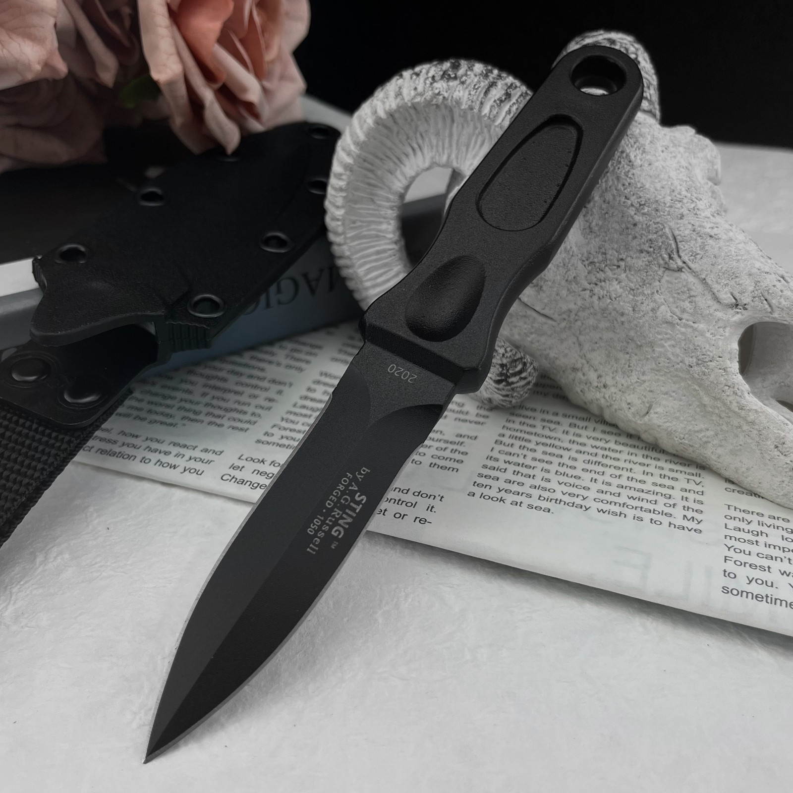 Edc Carry Fixed Blade - Multifunctioneel vaststaand mes van 8Cr13MoV staal,