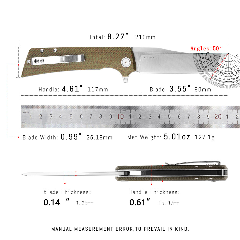 Shooziz XUN112 EDC-zakmes met  - Everyday Carry (Edc) Knife recensie en prijs