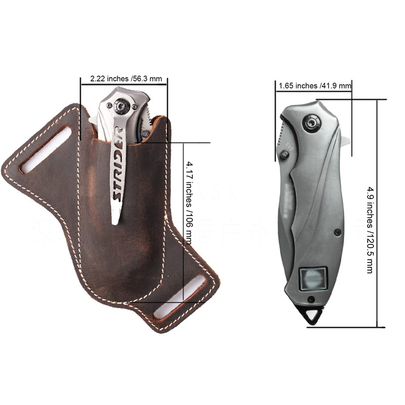1PC Lederen Messen Schede Zakm - Edc Everyday Carry Knives recensie en prijs