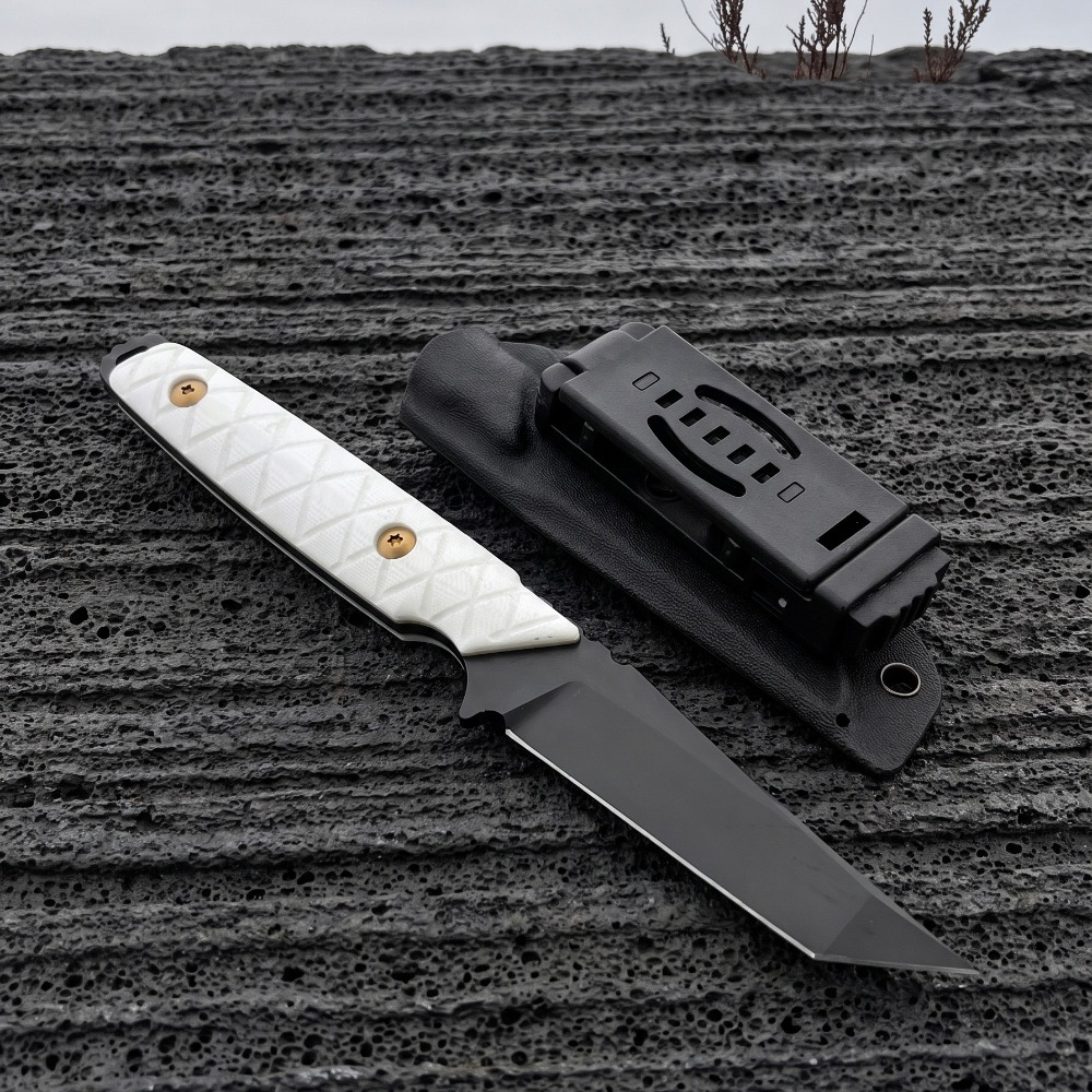 Nieuw vaststaand mes met wit G - Edc Carry Fixed Blade recensie en prijs