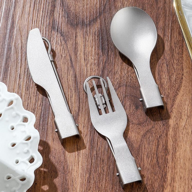 Titanium opvouwbare bestekset  - Edc Everyday Carry Knives recensie en prijs