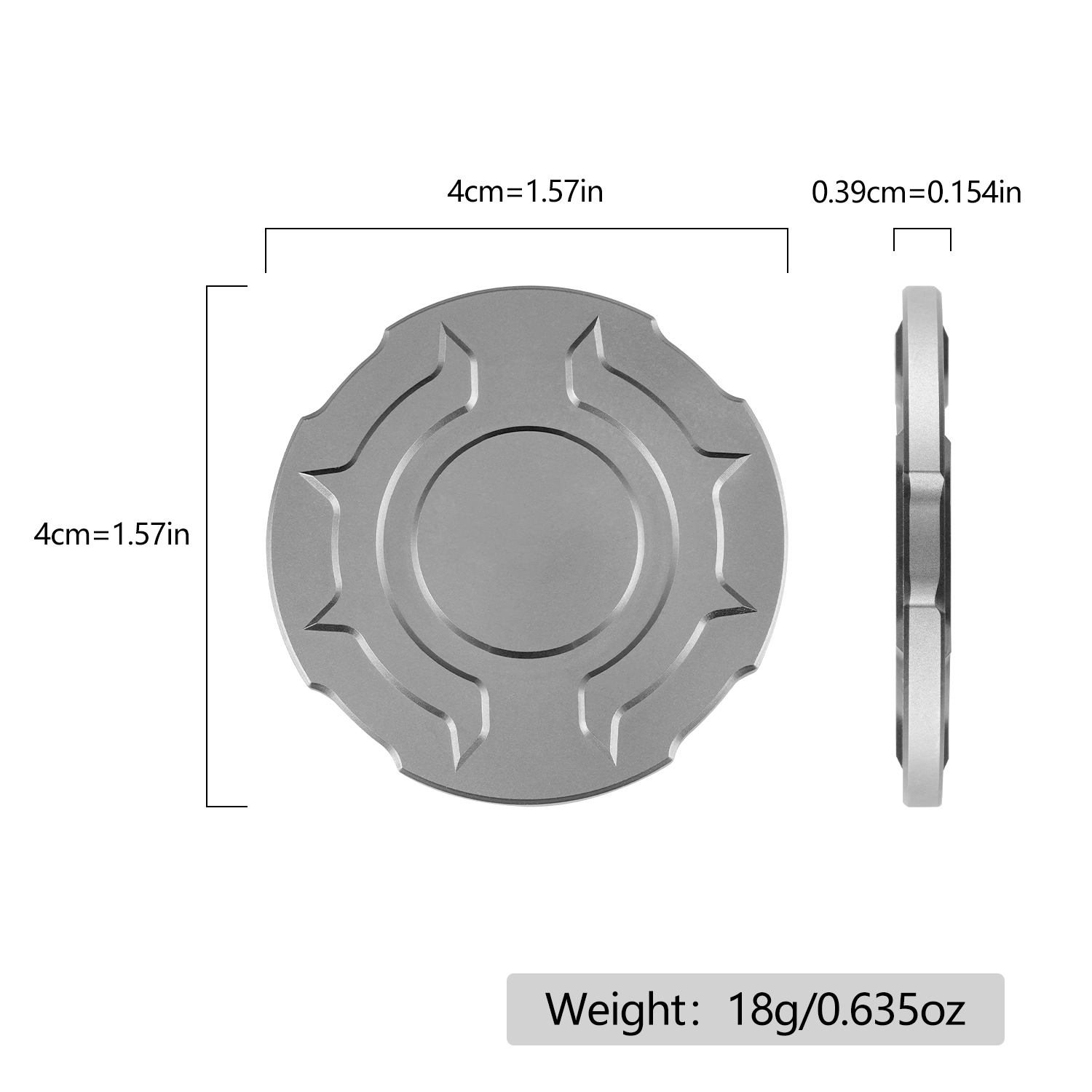 Titaniumlegering Poker Chip Fi - Edc Carry Coins recensie en prijs